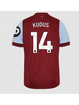 Moški Nogometna dresi replika West Ham United Mohammed Kudus #14 Domači 2023-24 Kratek rokav